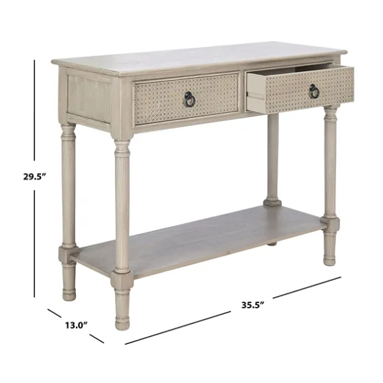 Natural Textured 2-Drawer Console Table-Kirkland's Home Fashion
