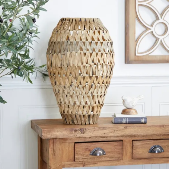 Natural Tone Faux Seagrass Coastal Vase-Kirkland's Home Outlet