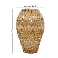 Natural Tone Faux Seagrass Coastal Vase-Kirkland's Home Outlet