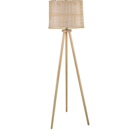 Natural Tripod Wood And Wicker Floor Lamp-Kirkland's Home New