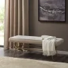 Natural Tufted Upholstery Tapered Leg Bench-Kirkland's Home New