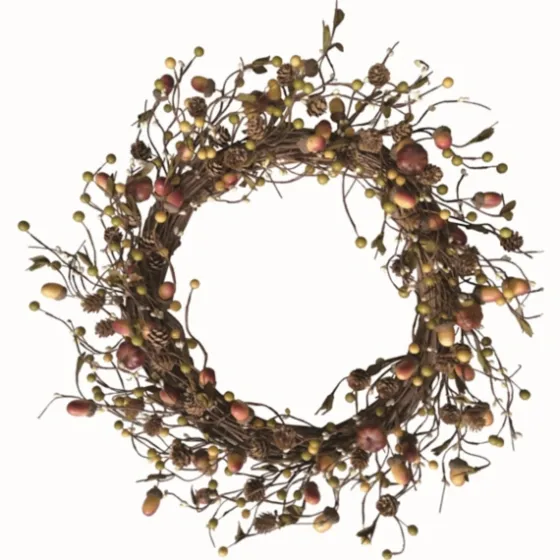 Natural Twig And Acorn Harvest Wreath-Kirkland's Home Sale