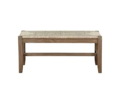 Natural Twisted Seagrass And Wood Bench-Kirkland's Home Cheap