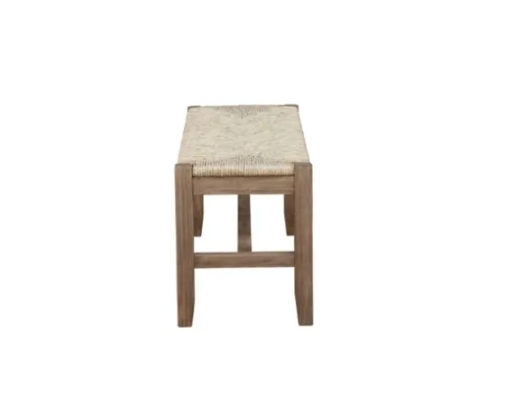 Natural Twisted Seagrass And Wood Bench-Kirkland's Home Cheap