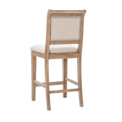 Natural Upholstered Wood Frame Counter Stool-Kirkland's Home Store