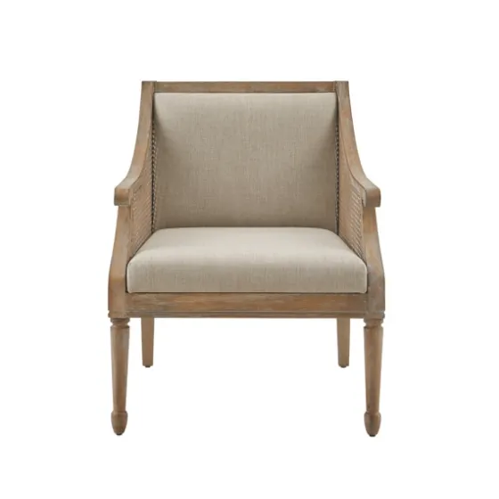 Natural Upholstery Cane Inset Accent Chair-Kirkland's Home Shop