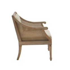 Natural Upholstery Cane Inset Accent Chair-Kirkland's Home Shop