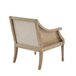 Natural Upholstery Cane Inset Accent Chair-Kirkland's Home Shop