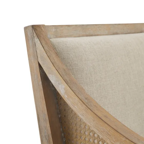 Natural Upholstery Cane Inset Accent Chair-Kirkland's Home Shop