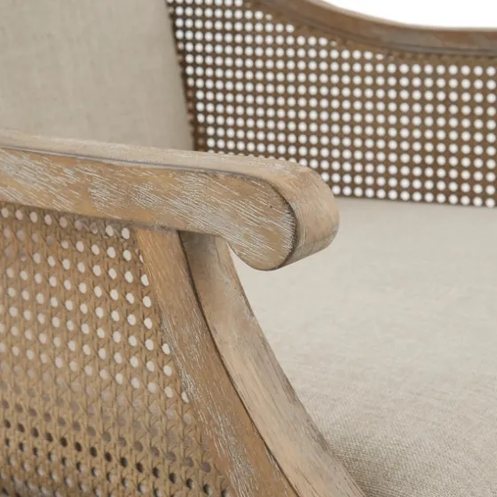 Natural Upholstery Cane Inset Accent Chair-Kirkland's Home Shop