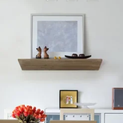 Natural Wedge Wood Small Floating Shelf-Kirkland's Home Outlet