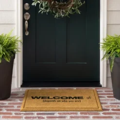 Natural Welcome-Ish Doormat-Kirkland's Home Cheap