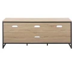 Natural Wood And Black Steel Media S D-Kirkland's Home Best