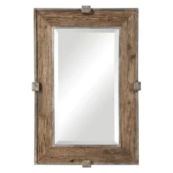 Natural Wood And Burnished Metal Mirror-Kirkland's Home New