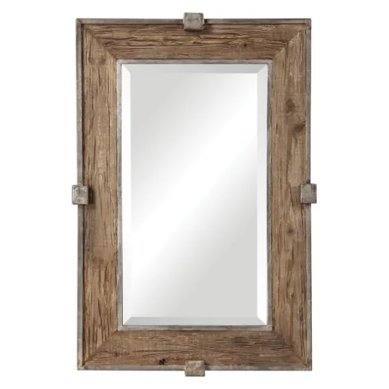Natural Wood And Burnished Metal Mirror-Kirkland's Home New