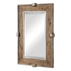 Natural Wood And Burnished Metal Mirror-Kirkland's Home New
