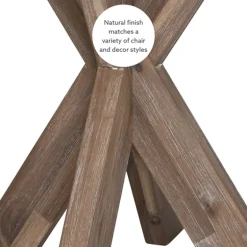 Natural Wood And Glass Top X-Base Accent Table-Kirkland's Home Fashion