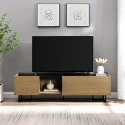 Natural Wood And Marble 2-Door Tv S D-Kirkland's Home Flash Sale