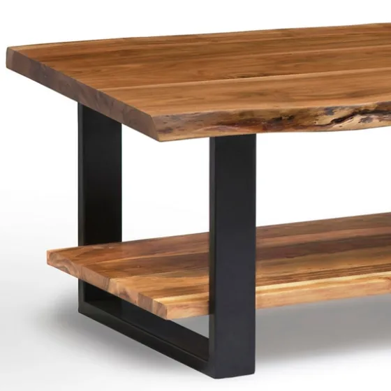 Natural Wood And Metal Coffee Table-Kirkland's Home Discount