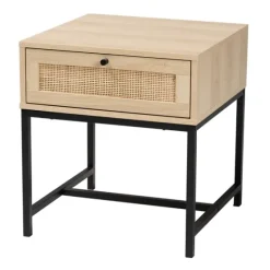 Natural Wood And Metal 1-Drawer Nights D-Kirkland's Home Sale