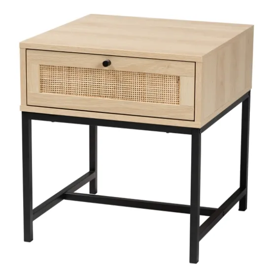 Natural Wood And Metal 1-Drawer Nights D-Kirkland's Home Sale