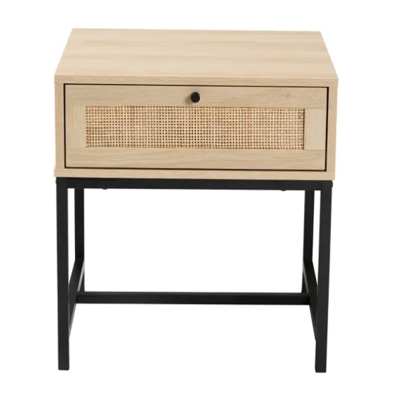 Natural Wood And Metal 1-Drawer Nights D-Kirkland's Home Sale