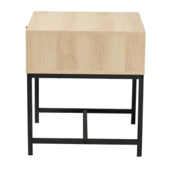 Natural Wood And Metal 1-Drawer Nights D-Kirkland's Home Sale