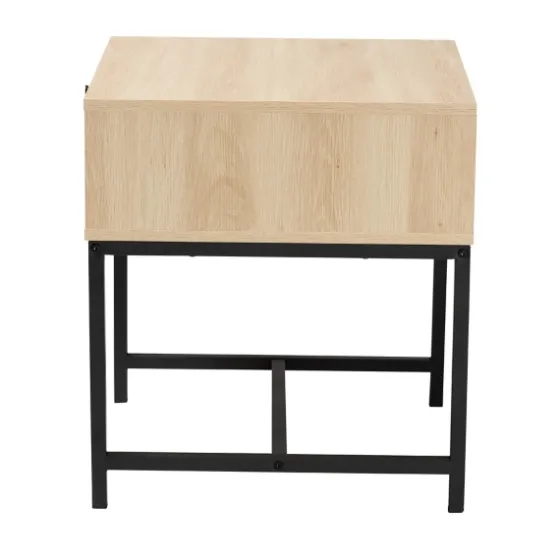 Natural Wood And Metal 1-Drawer Nights D-Kirkland's Home Sale