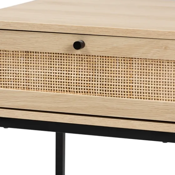 Natural Wood And Metal 1-Drawer Nights D-Kirkland's Home Sale