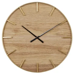 Natural Wood And Metal Numberless Wall Clock-Kirkland's Home Discount