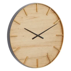 Natural Wood And Metal Numberless Wall Clock-Kirkland's Home Discount