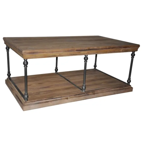 Natural Wood And Metal Shelf Coffee Table-Kirkland's Home Hot