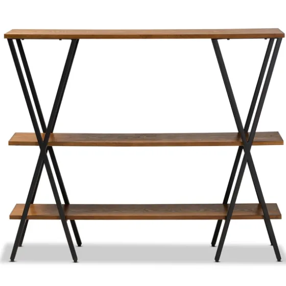 Natural Wood And Metal 3-Tier Console Table-Kirkland's Home New