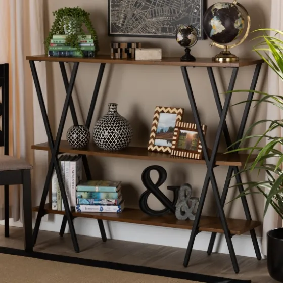 Natural Wood And Metal 3-Tier Console Table-Kirkland's Home New