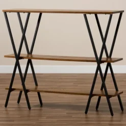 Natural Wood And Metal 3-Tier Console Table-Kirkland's Home New