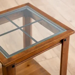 Natural Wood And Metal Window Accent Table-Kirkland's Home Best