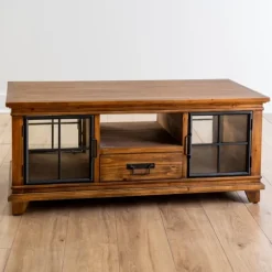 Natural Wood And Metal Window Coffee Table-Kirkland's Home Cheap