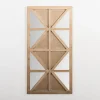 Natural Wood And Mirror Diamond Wall Plaque-Kirkland's Home Clearance