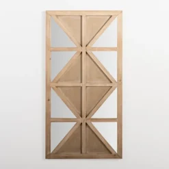 Natural Wood And Mirror Diamond Wall Plaque-Kirkland's Home Clearance