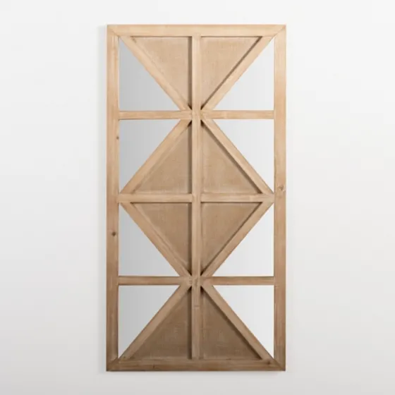 Natural Wood And Mirror Diamond Wall Plaque-Kirkland's Home Clearance