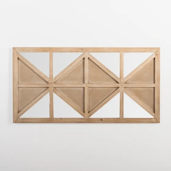 Natural Wood And Mirror Diamond Wall Plaque-Kirkland's Home Clearance