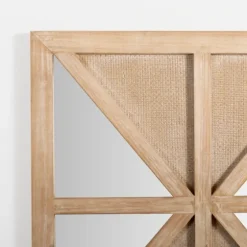 Natural Wood And Mirror Diamond Wall Plaque-Kirkland's Home Clearance