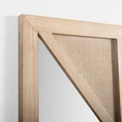Natural Wood And Mirror Diamond Wall Plaque-Kirkland's Home Clearance
