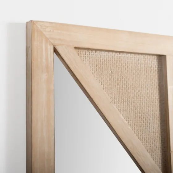 Natural Wood And Mirror Diamond Wall Plaque-Kirkland's Home Clearance