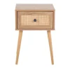 Natural Wood And Rat Drawer Accent Table-Kirkland's Home Shop