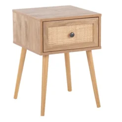 Natural Wood And Rat Drawer Accent Table-Kirkland's Home Shop