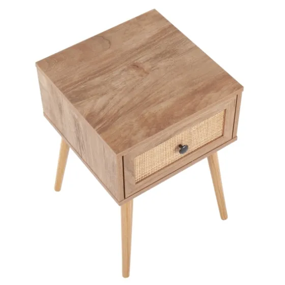 Natural Wood And Rat Drawer Accent Table-Kirkland's Home Shop