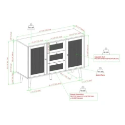 Natural Wood And Rat 3-Drawer Sideboard-Kirkland's Home Best Sale