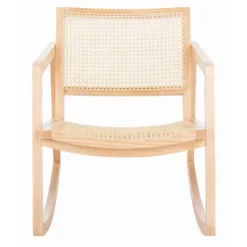 Natural Wood And Rat Rocking Chair-Kirkland's Home Store