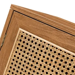 Natural Wood And Rattan 2-Door Cabinet-Kirkland's Home Flash Sale